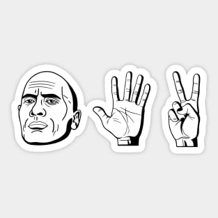 Dwayne the Rock, Paper, Scissors Sticker